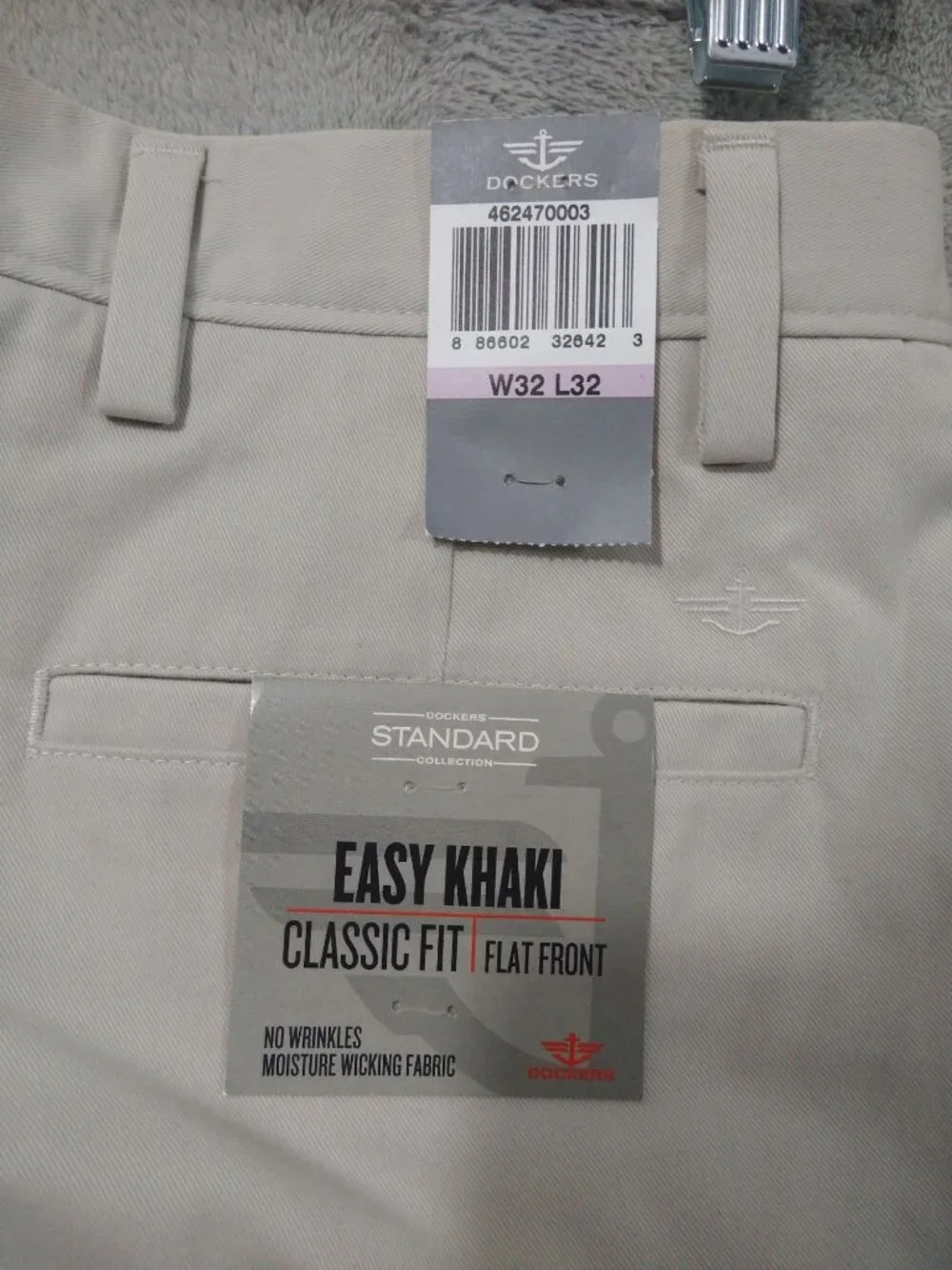 Dockers Pants 32x32 Beige Easy Khaki Classic Fit Flat Front Straight Leg